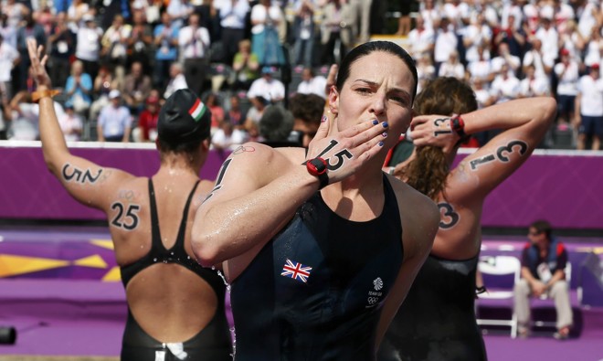 A britânica Keri Anne Payne ficou a uma posição do bronze na maratona aquática | 