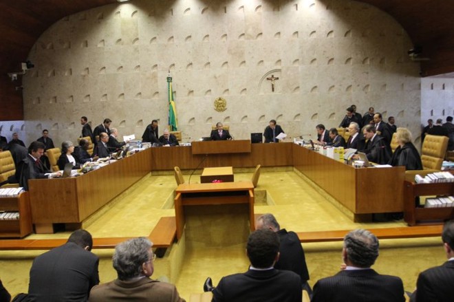 Plenário do STF durante o julgamento do mensalão | 