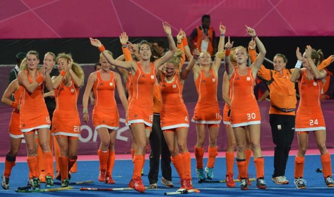 Equipe holandesa celebra medalha de ouro | 