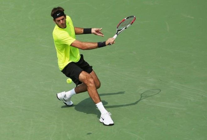 O argentino Juan Martín del Potro, durante a partida contra o francês Jeremy Chardy |