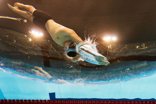 O japonês Takeshi Matsuda disputa os 200 m borboleta | 