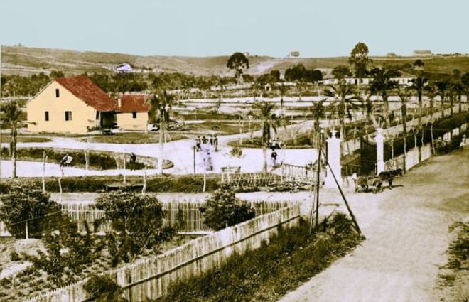Vista do Passeio Público em 1887, pouco tempo após estar inaugurado | Arquivo CD