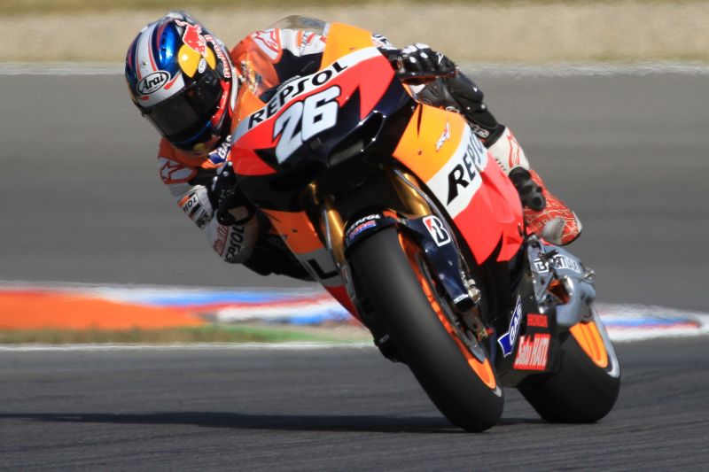 O espanhol Dani Pedrosa durante o treino para a etapa da República Checa | AFP