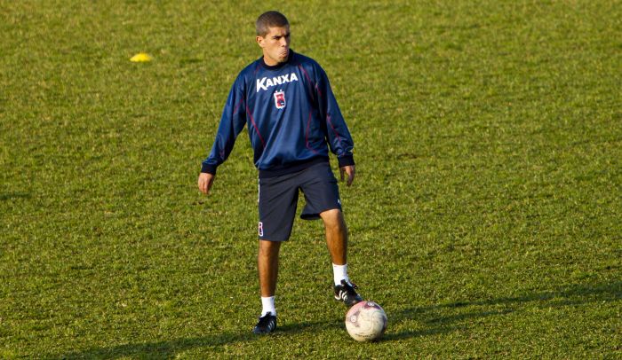 O técnico Ricardinho no treino do Paraná na tarde desta quarta-feira na Vila Olímpica | Antonio Costa / Gazeta do Povo