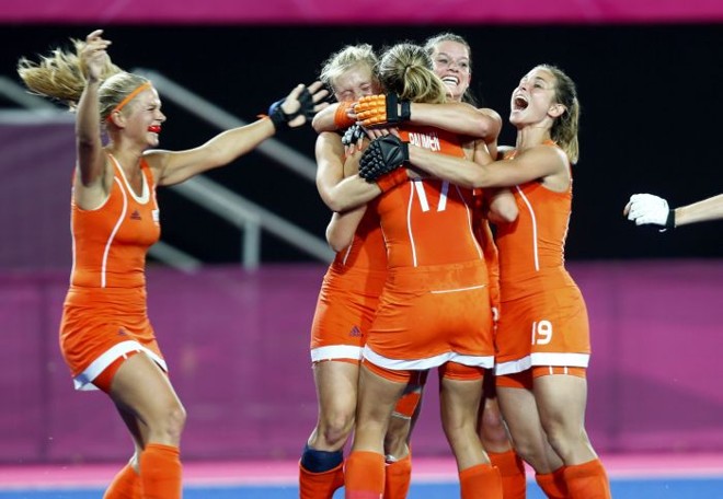 Holandesas comemoram a medalha de ouro | 