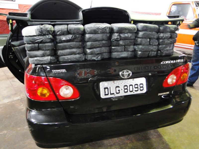 A PF de Cascavel mostra parte da apreensão de drogas feita nesta terça-feira (28) | Divulgação/PF