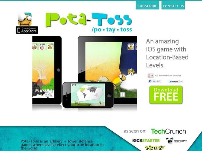 Pota.Toss -Criado por jovens da Costa Rica, o Pota.Toss é um jogo para iPhone e iPad que utiliza a real localização do usuário como estratégia para vencer. O famoso site de tecnologia TechCrunch chegou a dizer que o Pota.Toss é o 