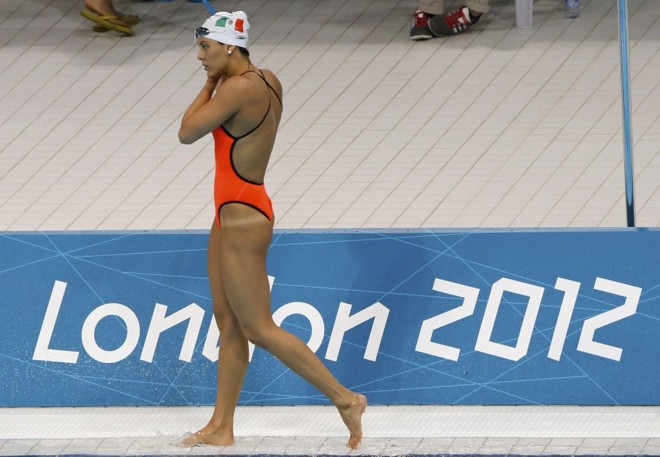 Maria Fernandez Gonzalez, do México, chamou a atenção apenas fora da piscina | 