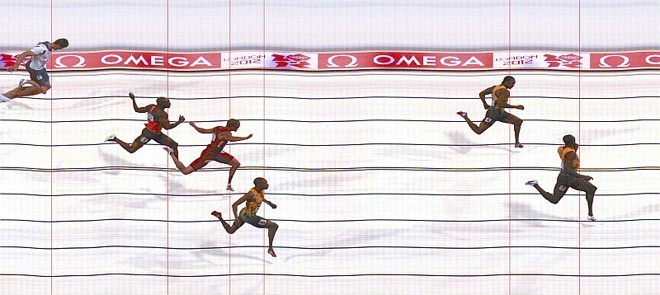 O photofinish mostra como foi a chegada | 