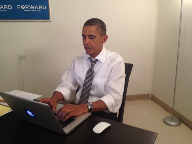 Obama durante bate-papo on-line com jovens eleitores: estratégia de campanha | Site Reddit/Reprodução