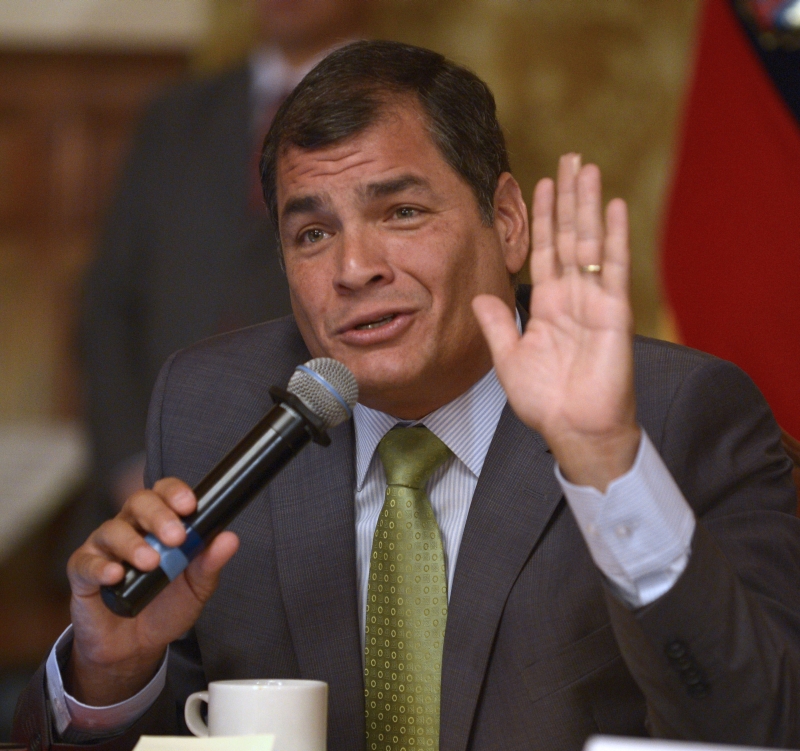 Presidente Correa fala em coletiva de imprensa | Rodrigo Buendia/AFP