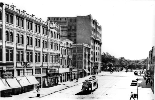Avenida João Pessoa em 1931. No ano anterior foi retirado o nome de Luiz Xavier por um puxa-saco da Revolução de 1930, nome que só voltou em 1965 | Arquivo CD