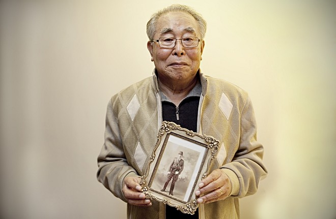 A família do sobrevivente Shibuya tinha uma firma de máquinas agrícolas que foi destruída quando a bomba caiu em Hiroshima. Os tios que estavam trabalhando morreram na hora |