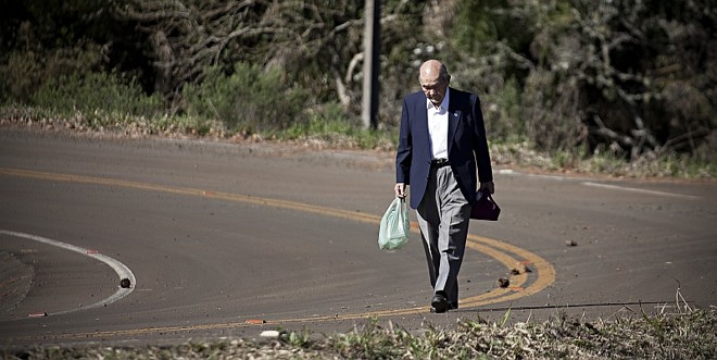 No dia da entrevista, Kazumi estava feliz com a chegada da reportagem em seu sitio |