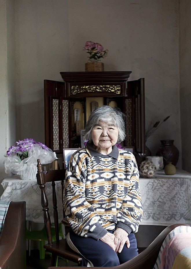 Chiyo é tímida e não quis falar sobre o que viu quando a bomba atômica caiu |