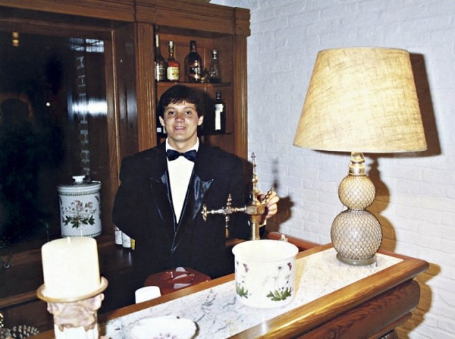 Em 1991, na casa de verão de Chiquinho Scarpa, em Punta del Este: