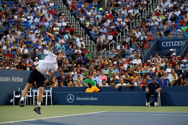 Andy Murray se tornou o primeiro semifinalista do US Open 2012 | Clive Brunskill / AFP