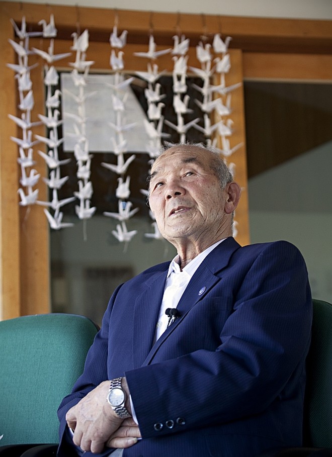 O sonho de Kazumi Ogawa (que morreu no dia 04/09) era fazer cortinas de tsurus (garças) para o Museu da Paz |