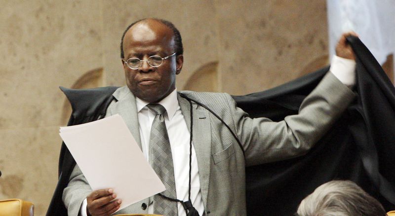 O ministro Ricardo Lewandowski acompanhou até agora o entendimento do relator do mensalão, ministro Joaquim Barbosa (foto) | Carlos Humberto/SCO/STF