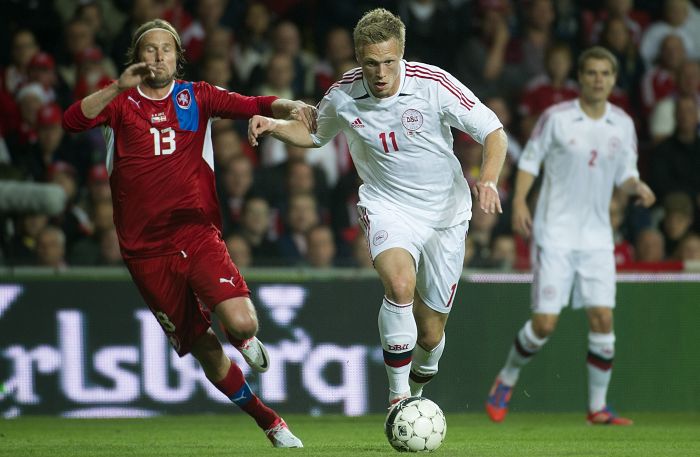 Dinamarqueses e checos não saíram do 0 a 0 na estreia das duas seleções nas Eliminatórias da Europa | Kled Navntoft/AFP