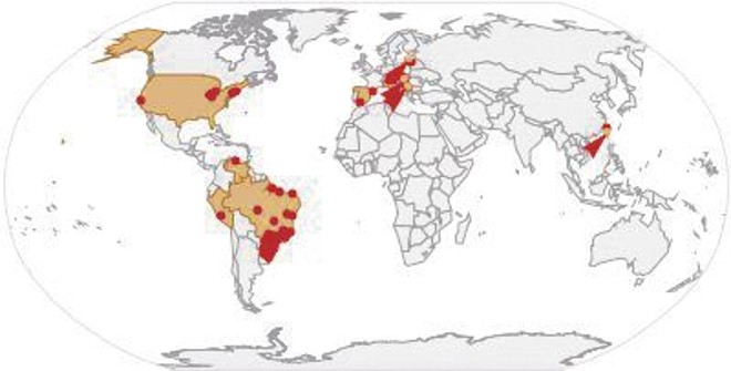 Onde estão?O mapa mostra em que lugar do planeta estão os seus amigos e a relação de países com o número de amigos em cada um. Outra opção é saber de onde são seus amigos e não apenas onde eles vivem hoje. É possível clicar em
