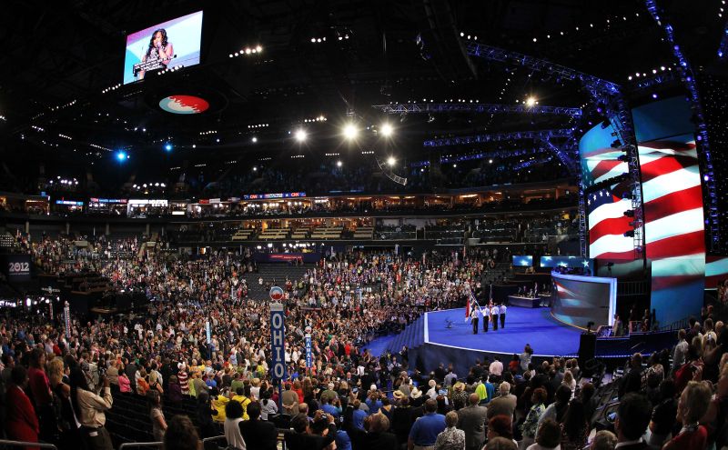 A convenção democrata ocorre na cidade de Charlotte, na Carolina do Norte | Streeter Lecka/Getty Images/AFP
