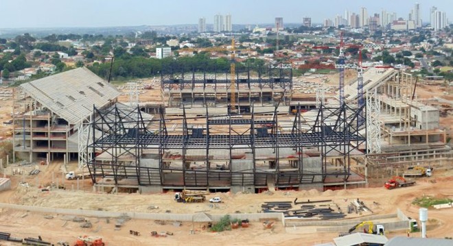A Arena Pantanal, em Cuiabá, está com 47% dos trabalhos prontos, segundo o Ministério do Esporte | 