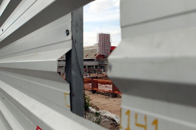 Imagens das obras na Arena nesta segunda-feira (22/10) | 