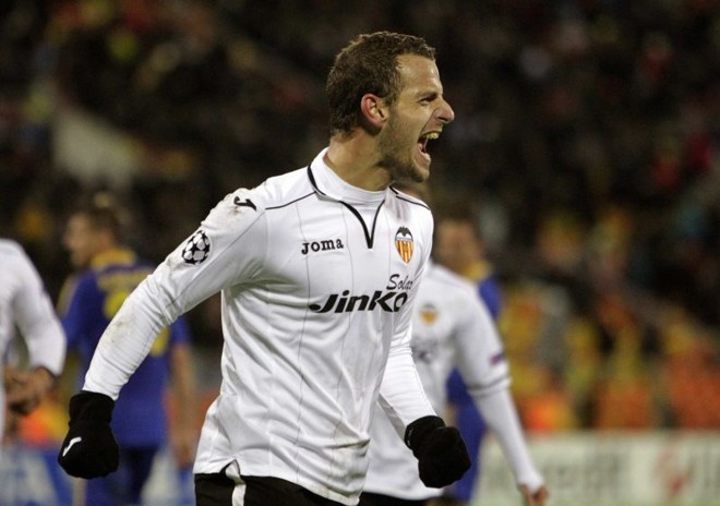 Soldado marcou os três gols do Valência sobre o BATE Borisov | 