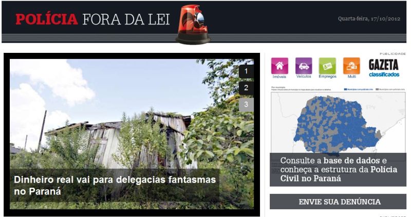 Site do projeto traz um completo banco de dados | Reprodução