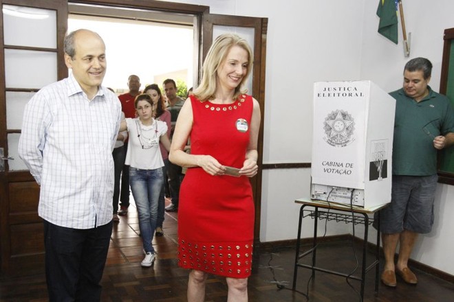 Fruet e Mirian no Colégio Sagrado Coração de Jesus |