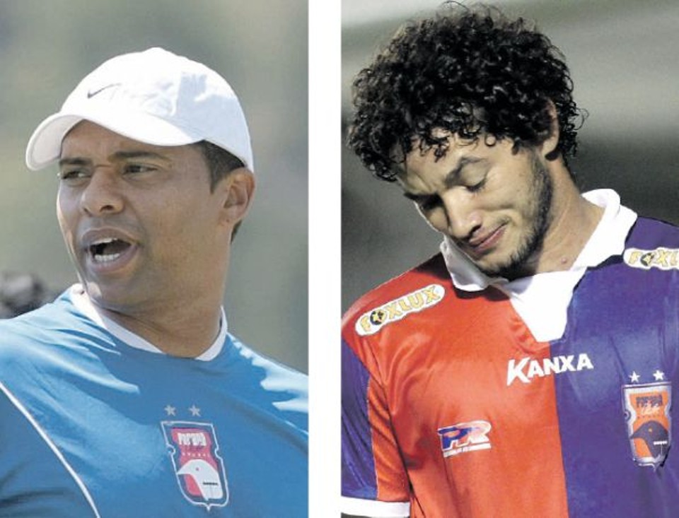 Crise chegou ao uniforme- Responsável pelo time sub-20 do Tricolor, o técnico Milton do Ó apareceu em treino recente do time com um uniforme desfigurado. Até o símbolo do clube estava errado. Nas fotos, a versão oficial e oficiosa da camisa paranista. | Aniele Nascimento e Walter Alves / Gazeta do Povo