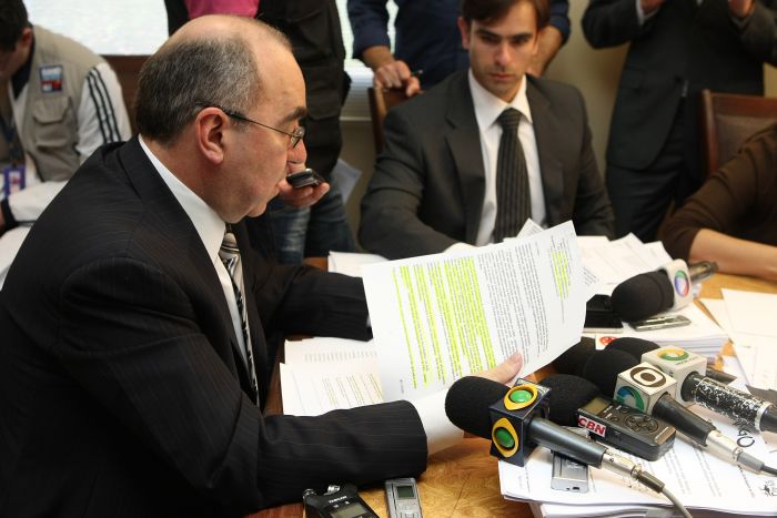 Entrevista coletiva do vice-presidente do Conselho Deliberativo do Atlético, José Cid Campêlo Filho, nesta segunda-feira | Ivonaldo Alexandre / Gazeta do Povo