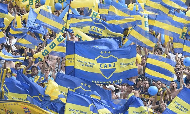 Torcida do Boca Juniors no Estádio Monumental de Nuñez no clássico contra o River Plate | 
