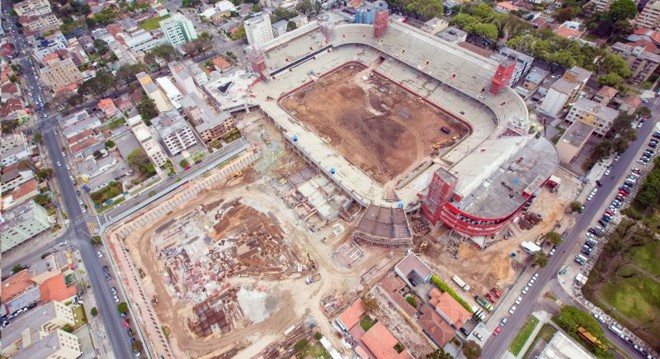 46% é o estágio de conclusão da reforma da Arena da Baixada, em Curitiba | 