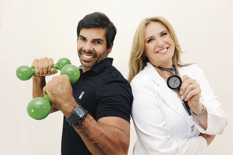 O preparador físico Beto Rangel e a médica Márcia Franckevicius sugerem mudanças de hábito | Eliana Rodrigues/Divulgação