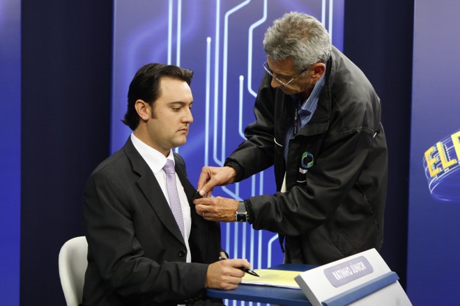 Ratinho Junior antes do debate da RPC TV | 