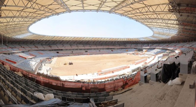 De acordo com a última atualização, as obras do Mineirão, em Belo Horizonte, atingiram 84% | 