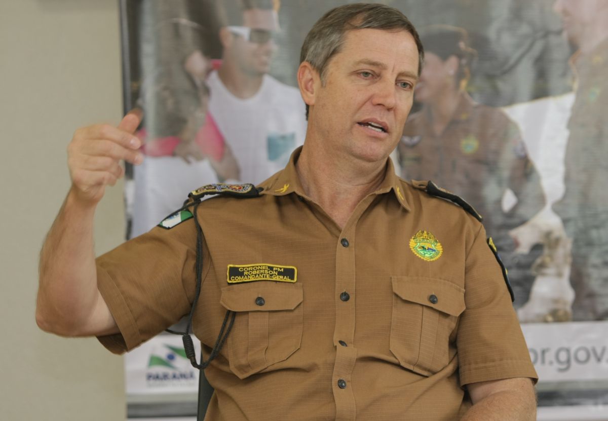 O coronel Roberson Luiz Bondaruk afirma que o número de policiais será três vezes maior do que o disponível em domingos normais | Aniele Nascimento/Agência de Notícias Gazeta do Povo