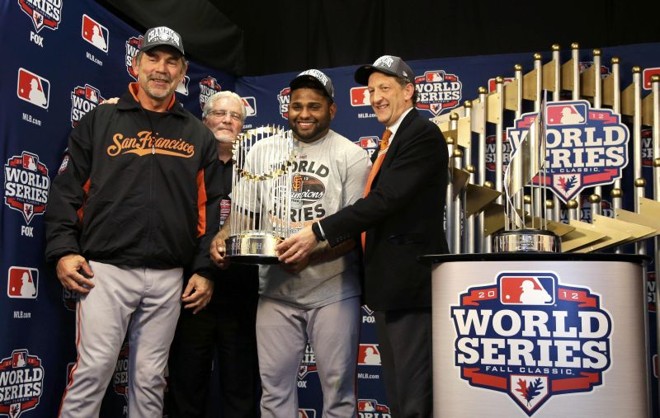 O venezuelano Pablo Sandoval foi eleito o MVP da decisão |