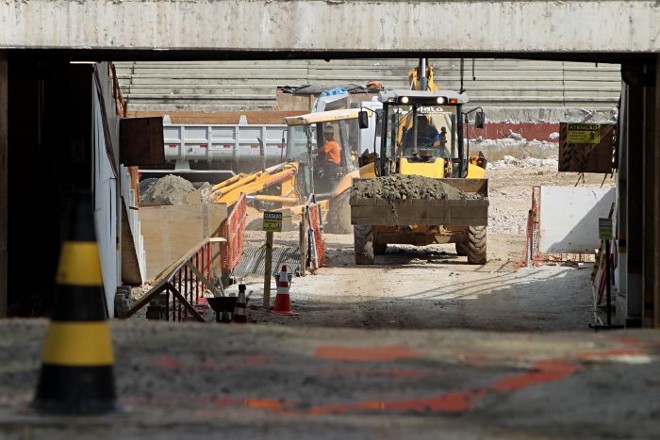 Imagens das obras na Arena nesta segunda-feira (22/10) | 