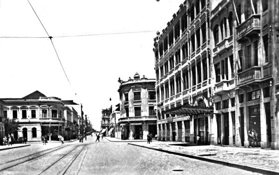 Avenida Luiz Xavier em 1929 vista do lado do Cine Avenida | Arquivo CD