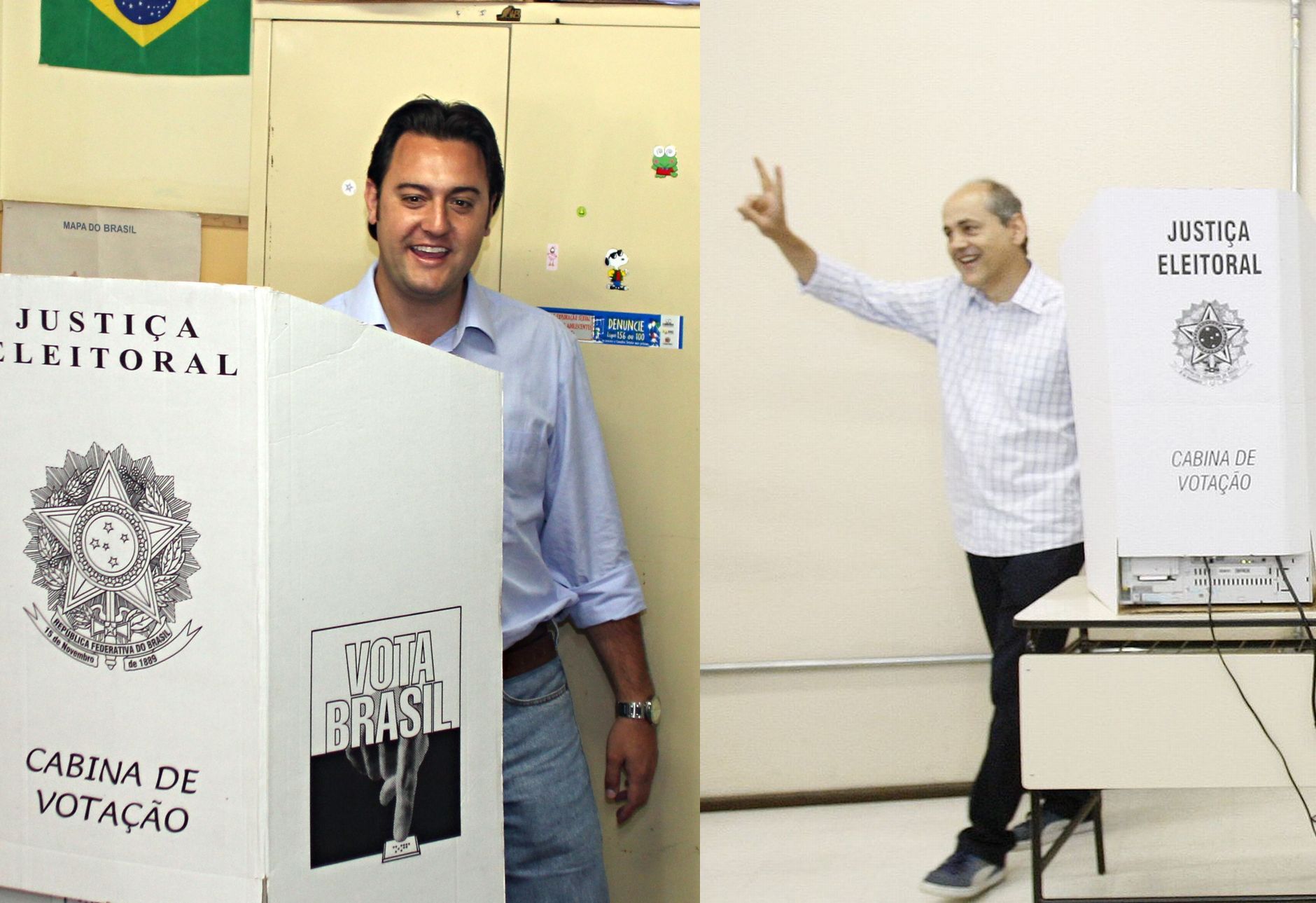 Os dois candidatos a prefeito de Curitiba votaram pela manhã no segundo turno, neste domingo (28) | Walter Alves e Antonio More/Agência de Notícias Gazeta do Povo