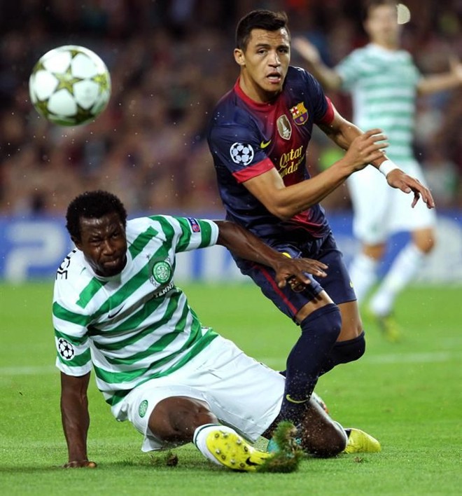 Ambrose, do Celtic, divide com o chileno Alexis Sanchez, do Barcelona | 