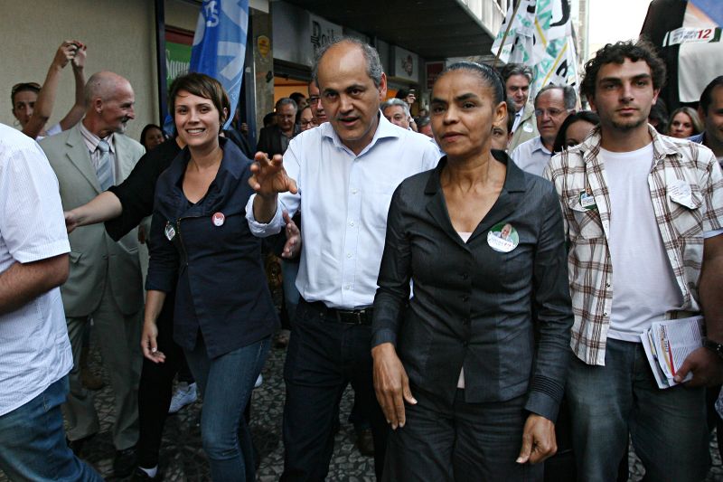 Marina Silva caminhou com o candidato na Boca Maldita | Felipe Rosa/Gazeta do Povo