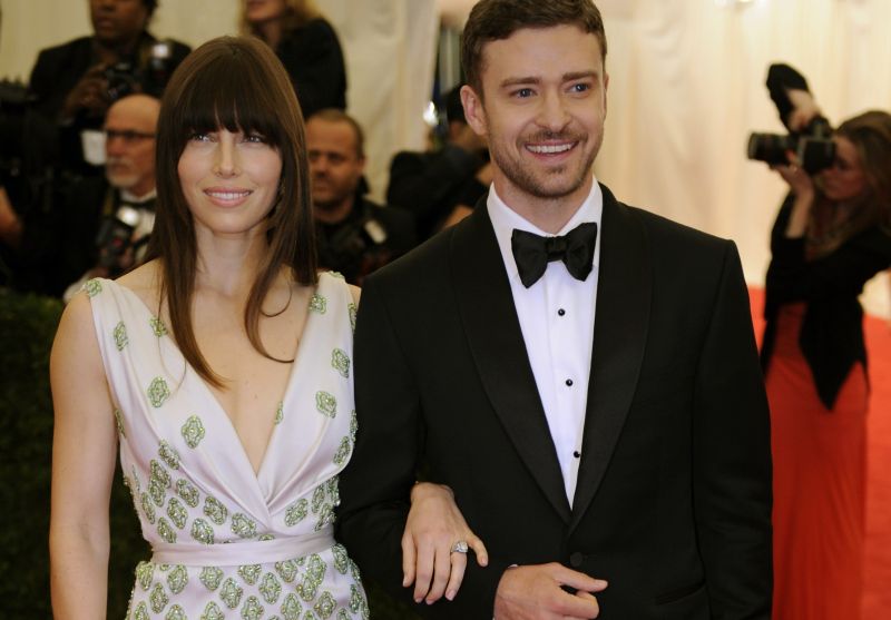 Jessica Biel e Justin Timberlake | AFP PHOTO / TIMOTHY A. CLARY
