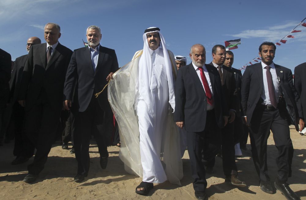 Visita do xeque Hamad Bin Khalifa al Zanim é vista como respaldo ao governo do Hamas | AFP Photo/Ali Ali/Compartilhamento