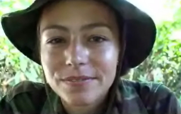 Imagem de Tanja em vídeo de 2007 na selva colombiana | AFP