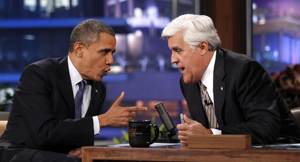 Obama participou do programa de Jay Leno na noite desta quarta-feira (24) | Reuters/Kevin Lamarque