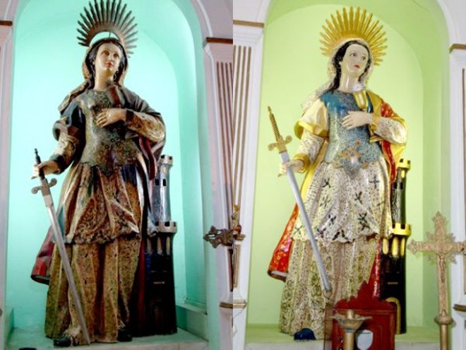 Retoque malfeito deixou as vestes parecendo uma camisola |